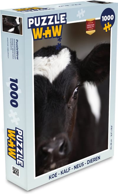 Puzzel Koe - Kalf - Neus - Dieren - Legpuzzel - Puzzel 1000 stukjes volwassenen