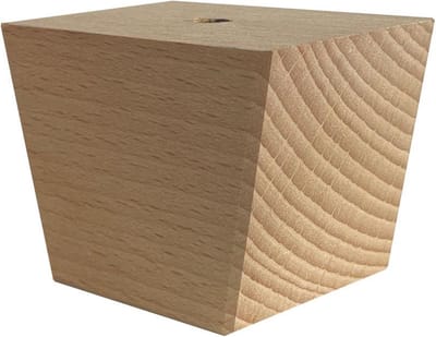 FLE - Meubelpoot vierkant 7 bij 4,5 cm en hoogte 5 cm van massief hout