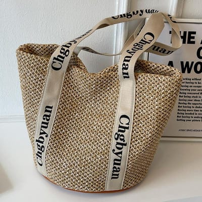 Gevlochten Tas Dames Nieuwe Hand Draagtas voor Werk Woon-werkverkeer Schoudertas gray