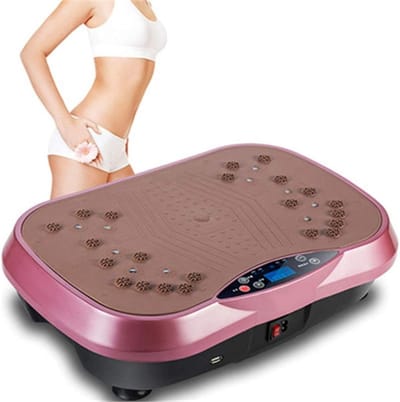 Trilplaat Fitness - Body Shaper Trainer - Thuis Trainen - 3D Intelligente Vibratie - 47x33x13cm - Goud Roze