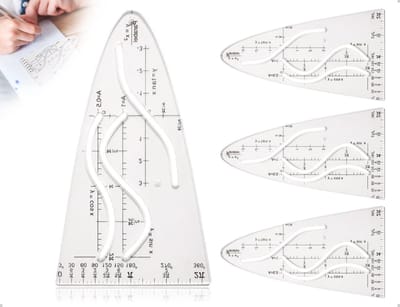 Parabola sjablonen voor wiskunde en geometrisch tekenen, ideaal voor curve tekenen, technische ontwerpen en artistieke creaties