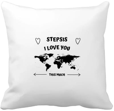 Akyol - stepsis i love you this much Kussen hoes - Zus - geweldige stiefzus - liefste stiefzus - verjaardag - cadeau - kado - bedankje - geschenk - 40 bij 40 cm