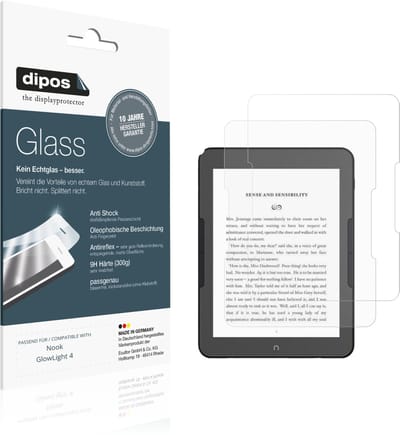 dipos – 2x Matte Pantserfolie geschikt voor Nook GlowLight 4 | 9H Screenprotector