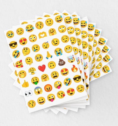 Emoji Stickers - 10 Stickervellen - Smiley stickers voor kinderen & volwassenen