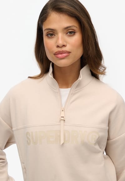 Superdry - Active Tech Logo Relaxed Halfzip Sweater - Dames - Truien