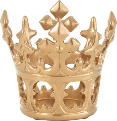 J-Line decoratie Kroon - polyresin - goud