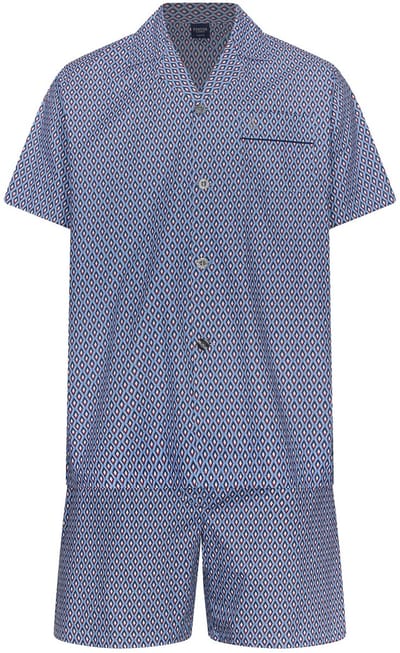 Robson - Shortama - Geweven Katoen - Blauw - Doorknoop - Maat 58