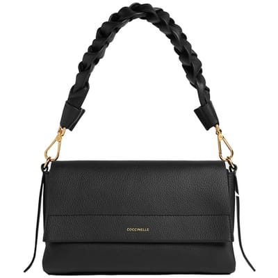 Coccinelle Boheme Grana Double - Schoudertas 26 cm (noir, cognac)