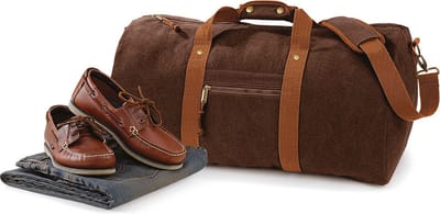 Quadra Weekendtas - 45 liter - donkerbruin - canvas reistas - vintage look