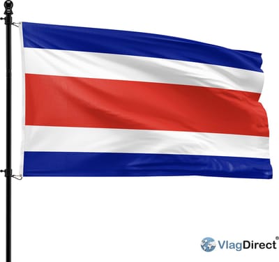 VlagDirect - Costa Ricaanse vlag - Costa Rica vlag - 90 x 150 cm.