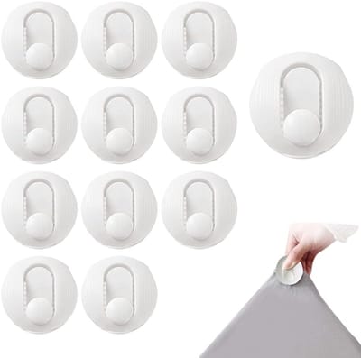 12 stuks Dekbedpinnen - Bed Sheet Holders - Quilt Clips - Dekbedovertrek Clips - Attachment Comforter - Quilt Fixing Clips - Om rommelige lakens te organiseren - Wit