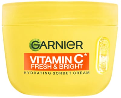 Garnier Vitamine C* Fresh & Bright Hydraterende Sorbet Crème - Ultra Lichte & Frisse gezichtscrème - Voor een doffe oneffen huid - 85ml