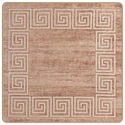 vidaXL - Tapijt - Runner - MARSA - Wit - 100 - x - 100 - cm - Polyester - en - PVC