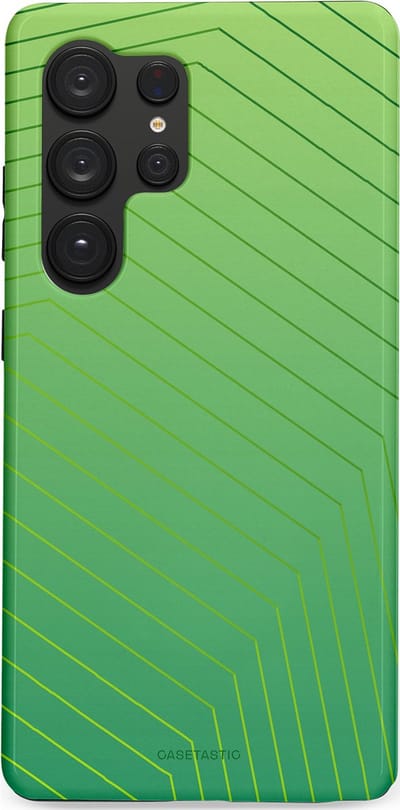 Casetastic Hoesje Geschikt voor Samsung S25 Ultra - Stijlvolle Beschermende Duo-layer Case - Neon Groen Net
