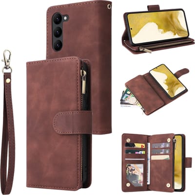 Luxe Telefoonhoesje geschikt voor Samsung Galaxy S24 Plus | Hoogwaardig Leren Bookcase | Luxe Uitstraling | Pasjeshouder 6 pasjes | Portemonnee | Bruin