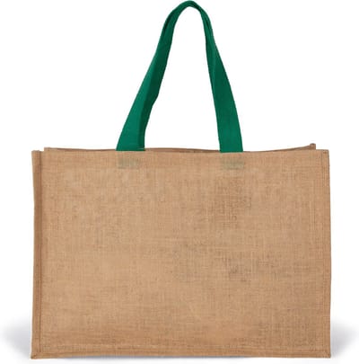 Kimood XL shopper KI0743 - Natural / Kelly Green - One size