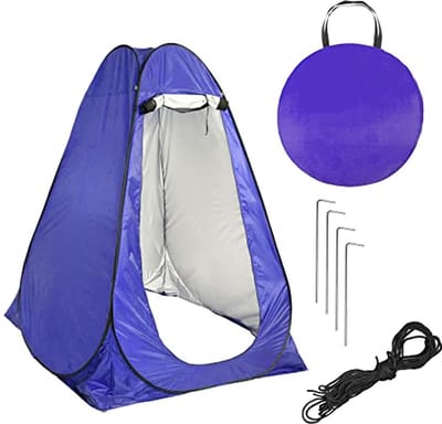 Pop Up Omkleedtent en Douchetent - Beschermende Tent voor Strand en Camping - 190 x 120 cm - Blauw