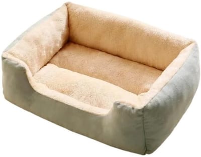 Pluche Dierenmand Sofa – Zachte Katten- en Hondenmand – Antislip Onderkant – Wasbaar – Groen – 43 x 30 cm – Voor Kleine Huisdieren tot 1 kg