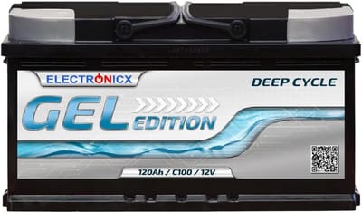 12V 120Ah Deep Cycle Gel Verbruiksaccu - Onderhoudsvrij voor Camper, Caravan, Boot en Camping