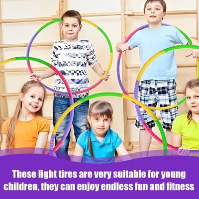 Thijox - Hula Fitnessring voor Kinderen, Afneembare Kunststof, Meerkleurig, Ideaal voor Dans, Sportschool en Fitness, Actieve Speelgoed voor Buiten en