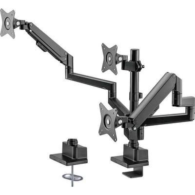My Wall HL 51-3 L Tafelbeugel voor monitor Aantal monteerbare displays: 3 Display(s) 43,2 cm (17) - 76,2 cm (30) Zwart Draaibaar, Kantelbaar, In
