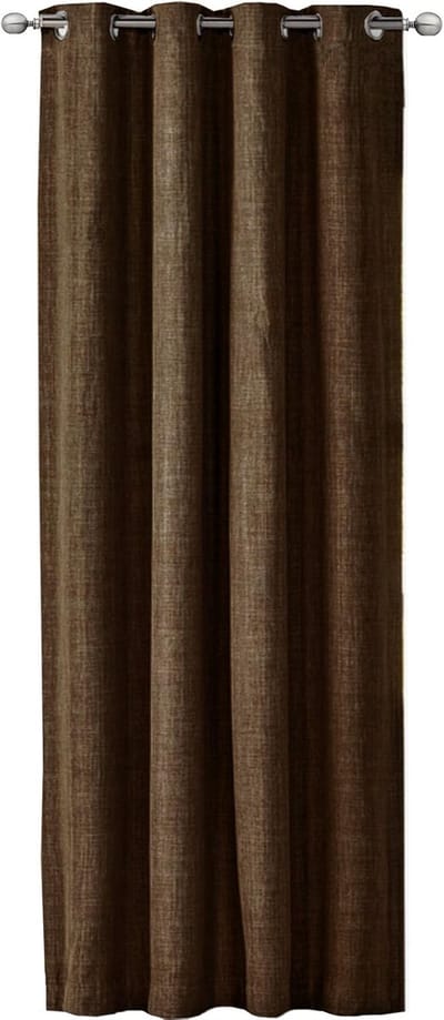 Kant-en-klaar gordijn in linnenlook - Gordijn met ringen 140 x 245 cm - Ondoorzichtig gordijn
