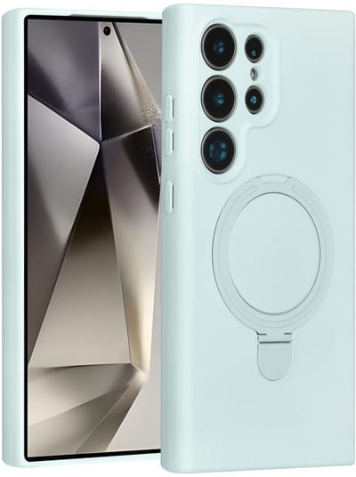 TUNIQ telefoonhoesje voor Samsung Galaxy S24 Ultra - MagSafe met ringstand - Mintgroen