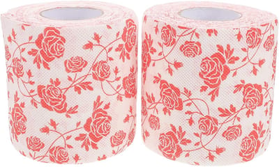 Toiletpapier Met Bloemenprint - Servettenrol Badkamer - Bruiloft Decoratie - Zacht En Absorberend - 10x9cm - Diverse Kleuren