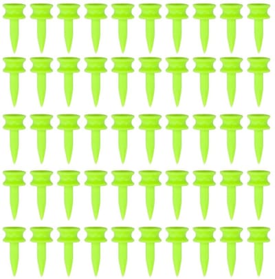 Dailygoody - Onbreekbare kunststof golftees - Duurzaam - 2,54 cm - Groene kasteeltees - Geschikt voor golfoefening - 50 stuks