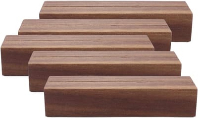 Houten Kaarthouders - Fotostandaard Naamhouder - Bruiloft Decoratie - Natuurlijk Materiaal - 10x3x2 cm - Zwart