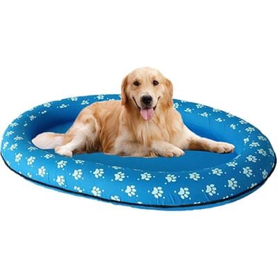 Honden Zwembad Drijvende Boot Huisdier Speelgoed Opblaasbaar Huisdier Drijvend Vlot voor Buitenspelletjes in het Water blue