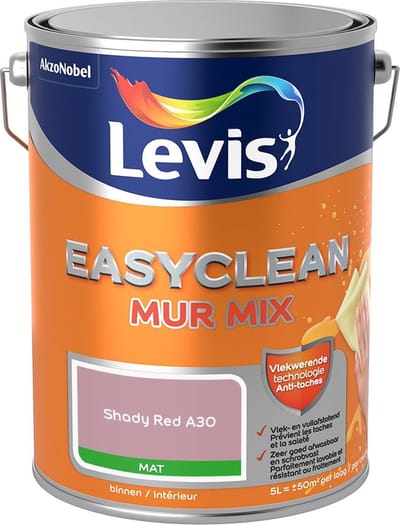 Levis - Easyclean Mur Mat Mix - Shady Red A30 - Mengverf - 5 L