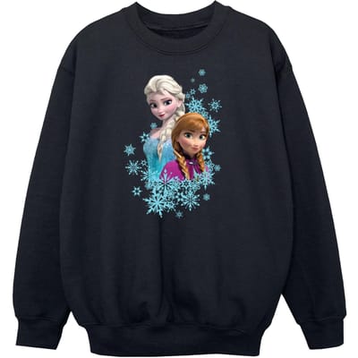 Disney Meisjes Frozen Elsa en Anna Zussen Sweatshirt (Zwart)