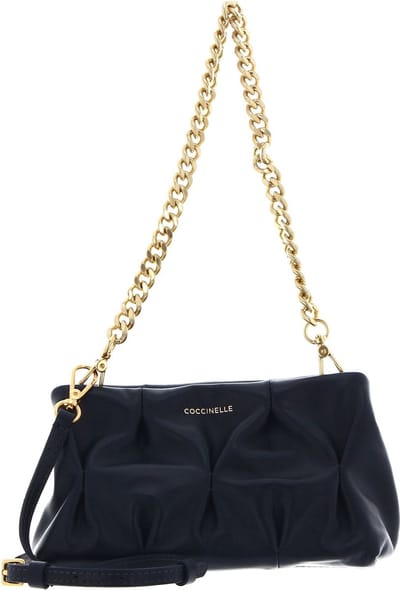 COCCINELLE Leren Schoudertas Avondtas Ophelie Goodie Handbag Midnight Blue Donkerblauw