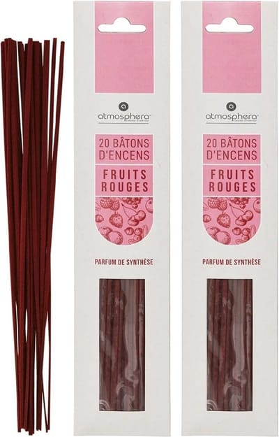 Atmosphera Wierook stokjes in fruit mix geur - voordeelpak - 40x stokjes - 25cm - Ontspannend - Kalmerend