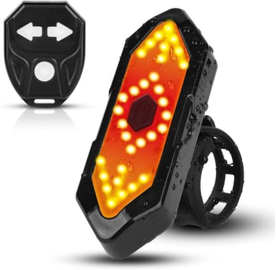MIRA® Richtingaanwijzer Fiets - Knipperlicht - Knipperlicht Draadloos – Zwart - 10cm x 6cm x 5cm