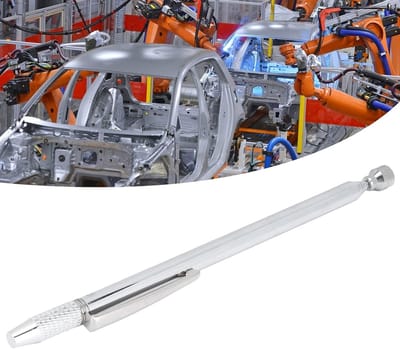 Telescopische Magneetpen - Magneet Grijper - Onderdelen Oppakken - Intrekbaar Ontwerp - 14.5-66 cm - Zilverkleurig