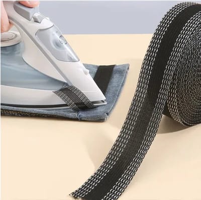 Repus Zelfklevende Tape - Strijkband voor broek inkorten & gordijnband - Zwart