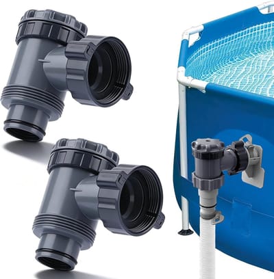 Zwembad afsluitkraan - 38 mm voor bovengrondse zwembaden - 2 stuks - zuigerventiel - Zwembad Afsluitklep Vervanging geschikt voor Intex - Universele Zwembad Plunjerklep - Afsluitklep voor Filterpompen
