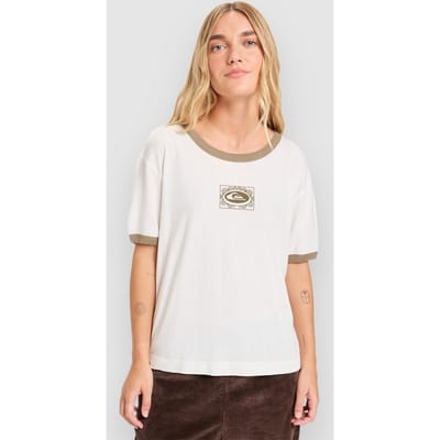 Quiksilver Ringer Screen T-Shirt wit