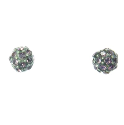 Behave - Oorknop bolvormig met steentjes - 6mm