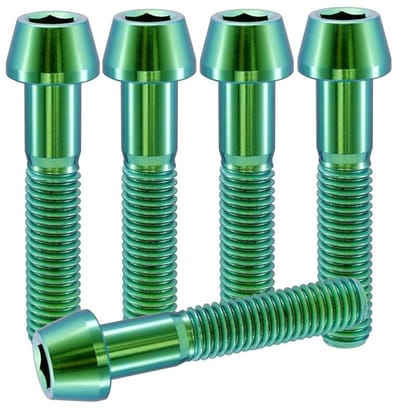 Fietsstuurschroeven - Titanium Bevestiging - Stuurpen Bevestigen - Corrosiebestendig Materiaal - M8 x 1.25 x 40mm - Groen