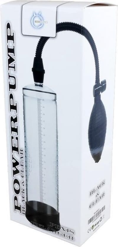 Bossoftoys - Power Pump Clear - Penis Pomp - Penis vergroter - Transparant - 22 CM - stoere Cadeaubox