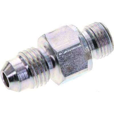 JIC  Dubbele Nippel M10 X 1 X UNF 7/16''-20 Staal NBR 310bar
