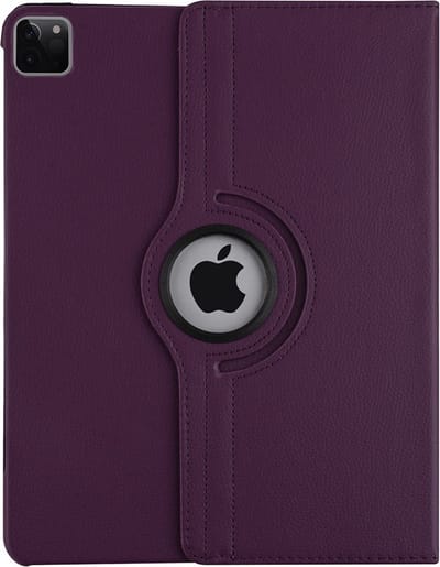 Draaibaar Tablethoes met Standaard geschikt voor Apple iPad Pro 11 (2020/2021/2022) | Tabletcase Bookcase met regelbare standen | Tablet Hoes Hoesje met 360 graden Rotatie - Paars