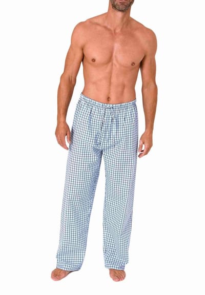 Normann herenpyjamabroek Lang geruite katoenen slaapbroek voor mannen