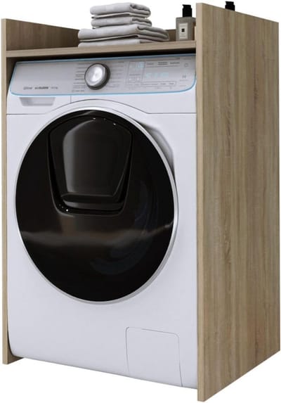 Badkamerkast Wasmachine - Wasmachine Omkasting - Badkamer Organiseren - Met Extra Plank - 64 cm x 975 cm - Sonoma Eiken