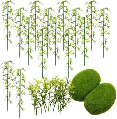 Store_8 - Miniatuur Bamboebomen - Landschap Decoratie - Groen - Kunststof Bamboe - Tuinaccessoires - Geschikt voor Sprookjestuinen