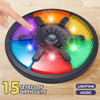 [Interactief Geheugenspel] Elektronische Geheugenspel Console | Focus, Geheugen, Logica Training Speelgoed, Rond Geheugenspel, Puzzel Speelgoed green