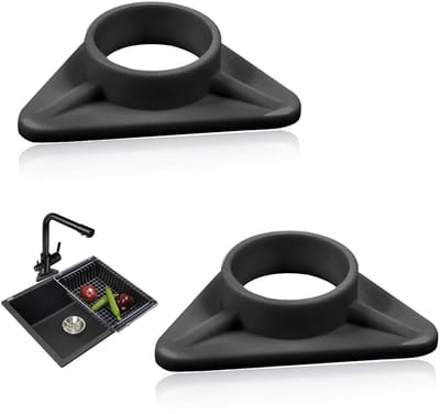 Dailygoods- Spoelarmaturen 2 Stuks - Kunststof Bevestiging - Gootsteenversterking - Voor Roestvrijstalen Spoelbakken - Eenvoudige Montage - Vermindert Elasticiteit - Kraanbevestiging